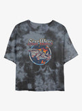 space adventure Retro Circle Battle Girls Tie-Dye Crop T-Shirt
