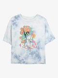 space adventure Retro Leia Rebel Girls Tie-Dye Crop T-Shirt