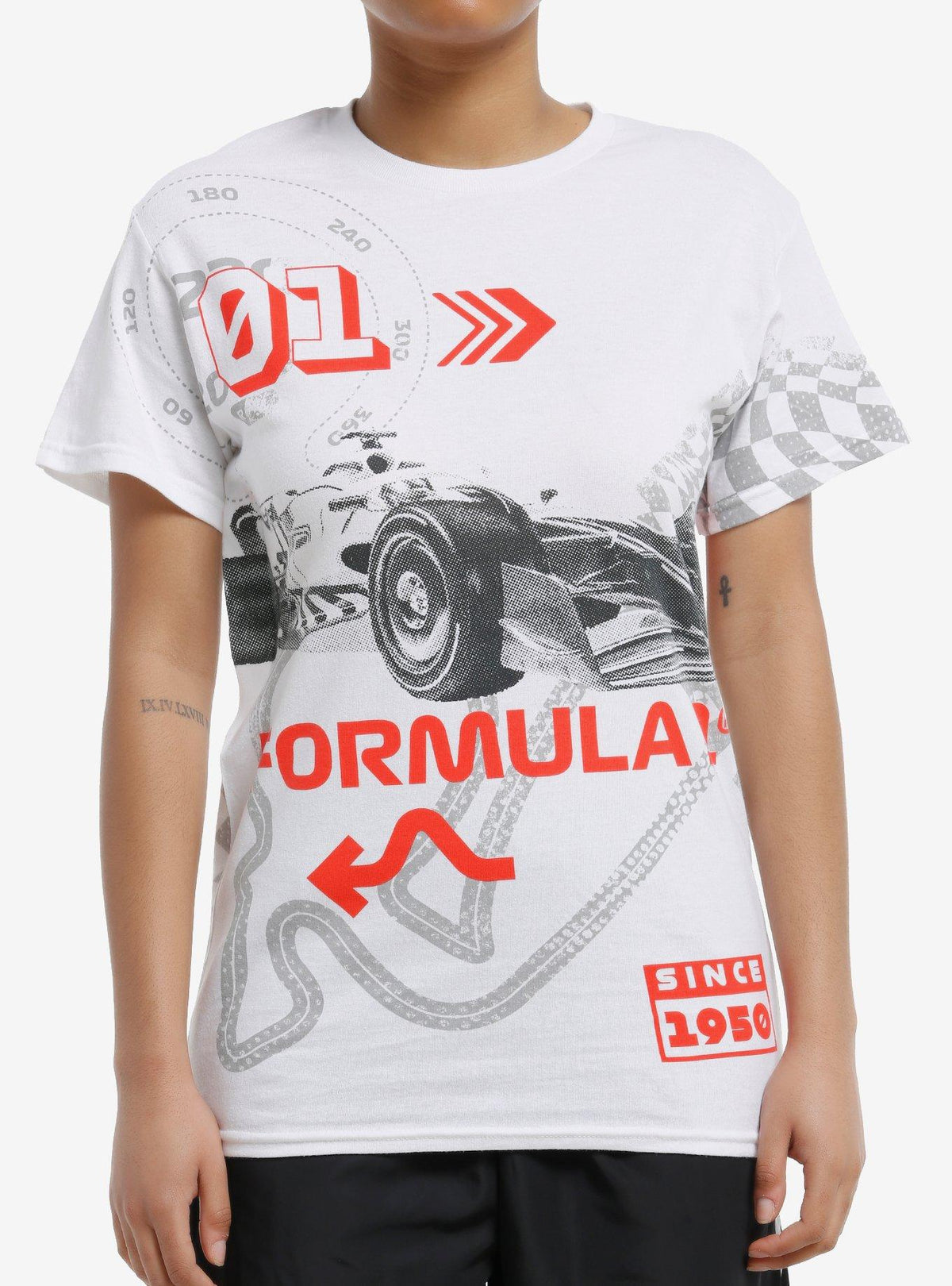 Formula 1 Racing Boyfriend Fit Girls T-Shirt