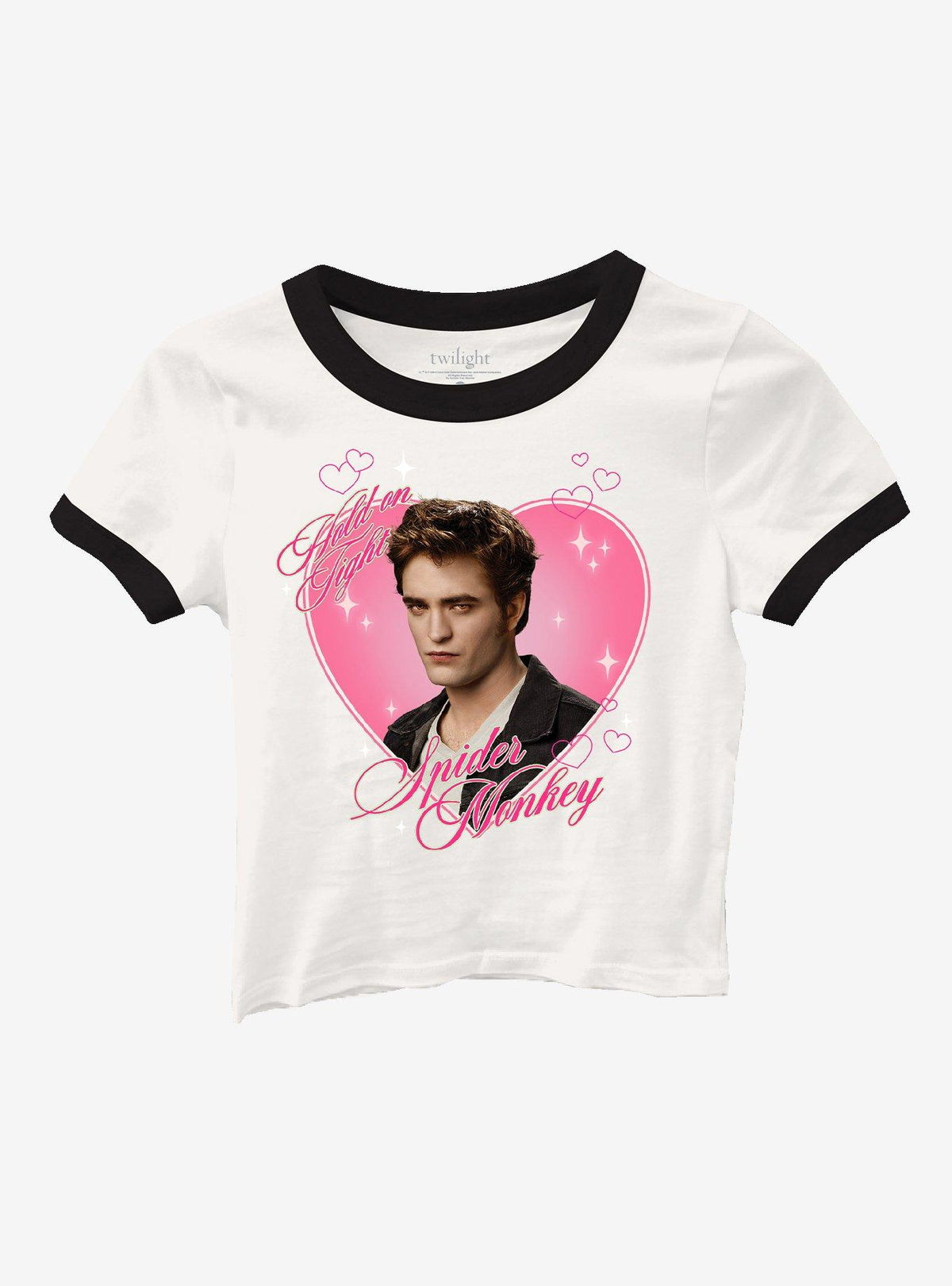 Twilight Edward Spider Monkey Girls Baby Ringer T-Shirt