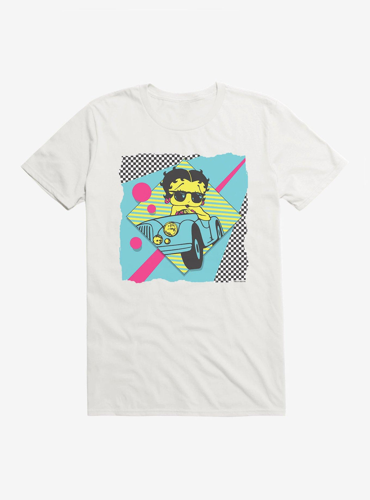 Betty Boop Driving Retro T-Shirt 2