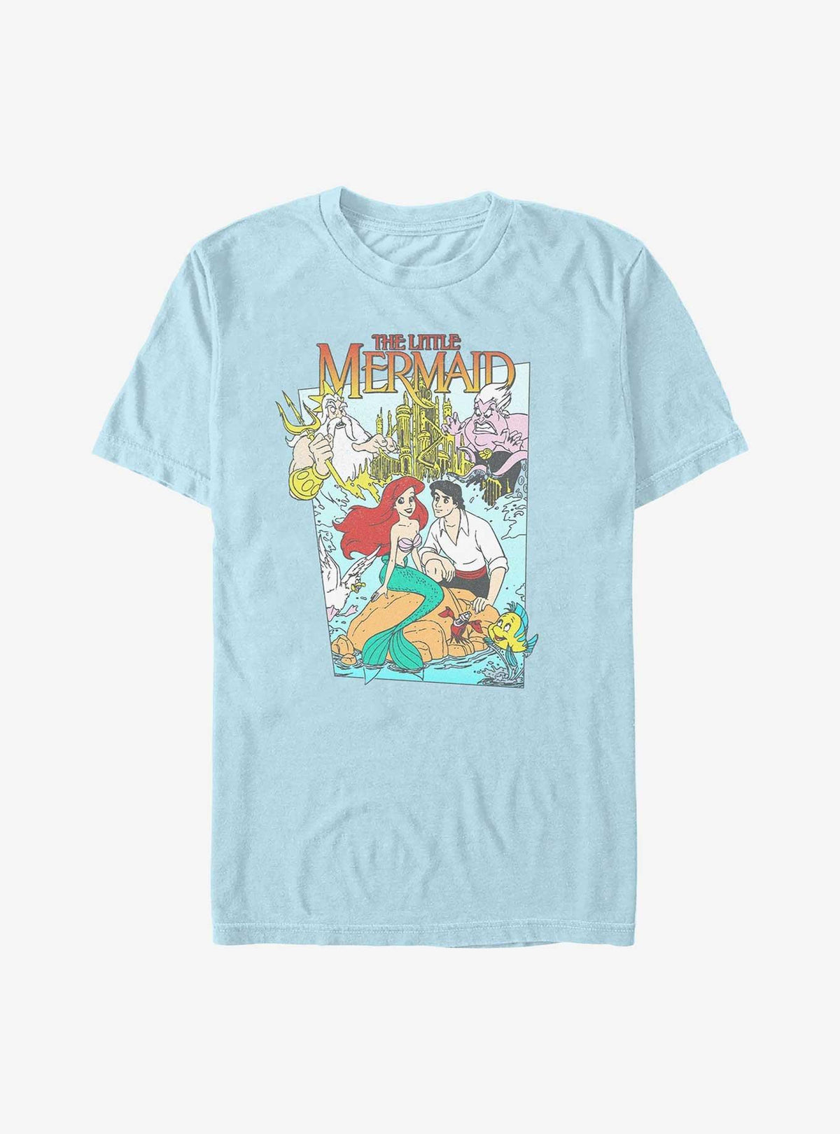 The Little Mermaid Retro Cover Garment Dye T-Shirt