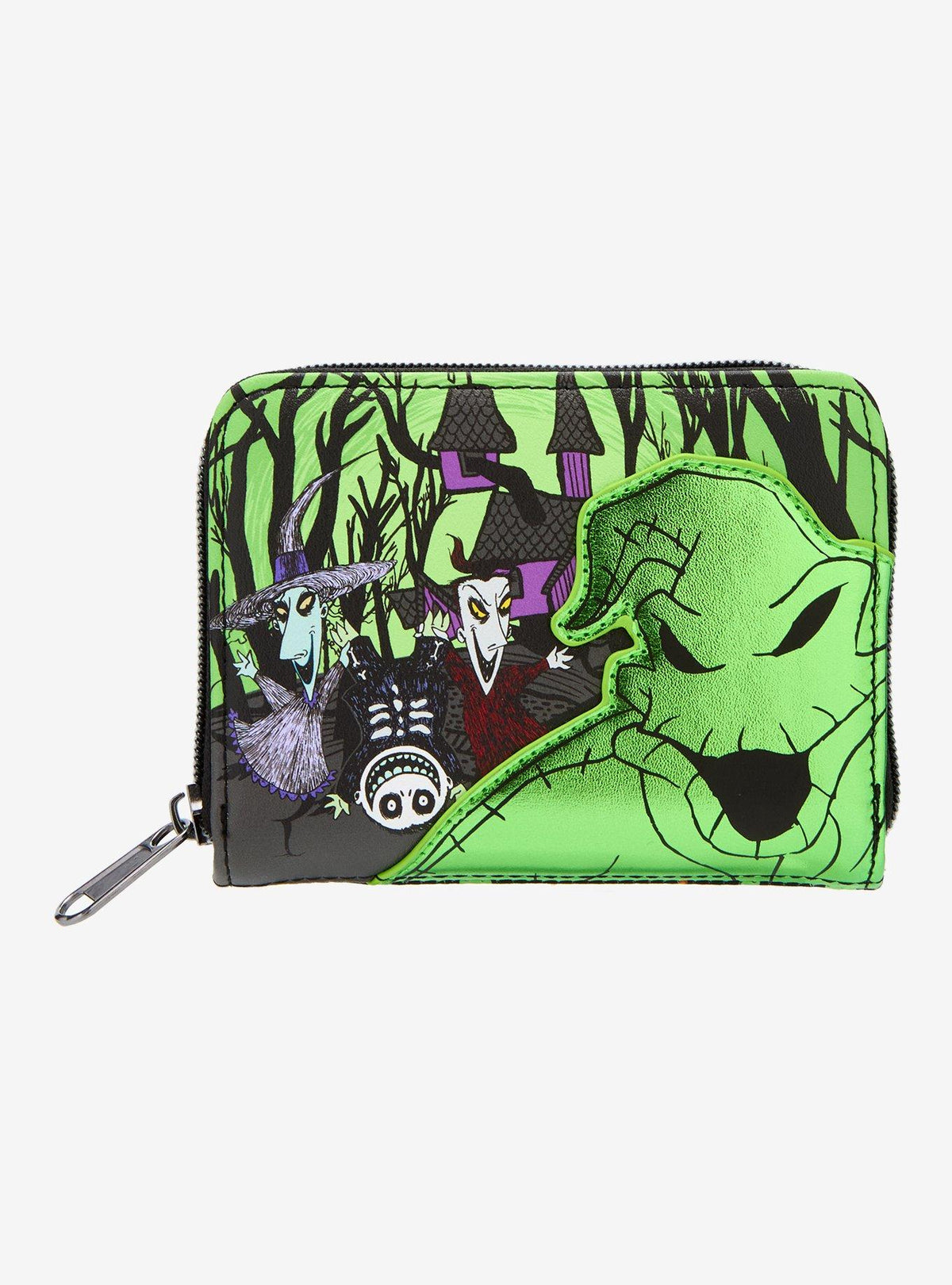 spooky holiday Oogie Boogie Metallic Mini Zipper Wallet
