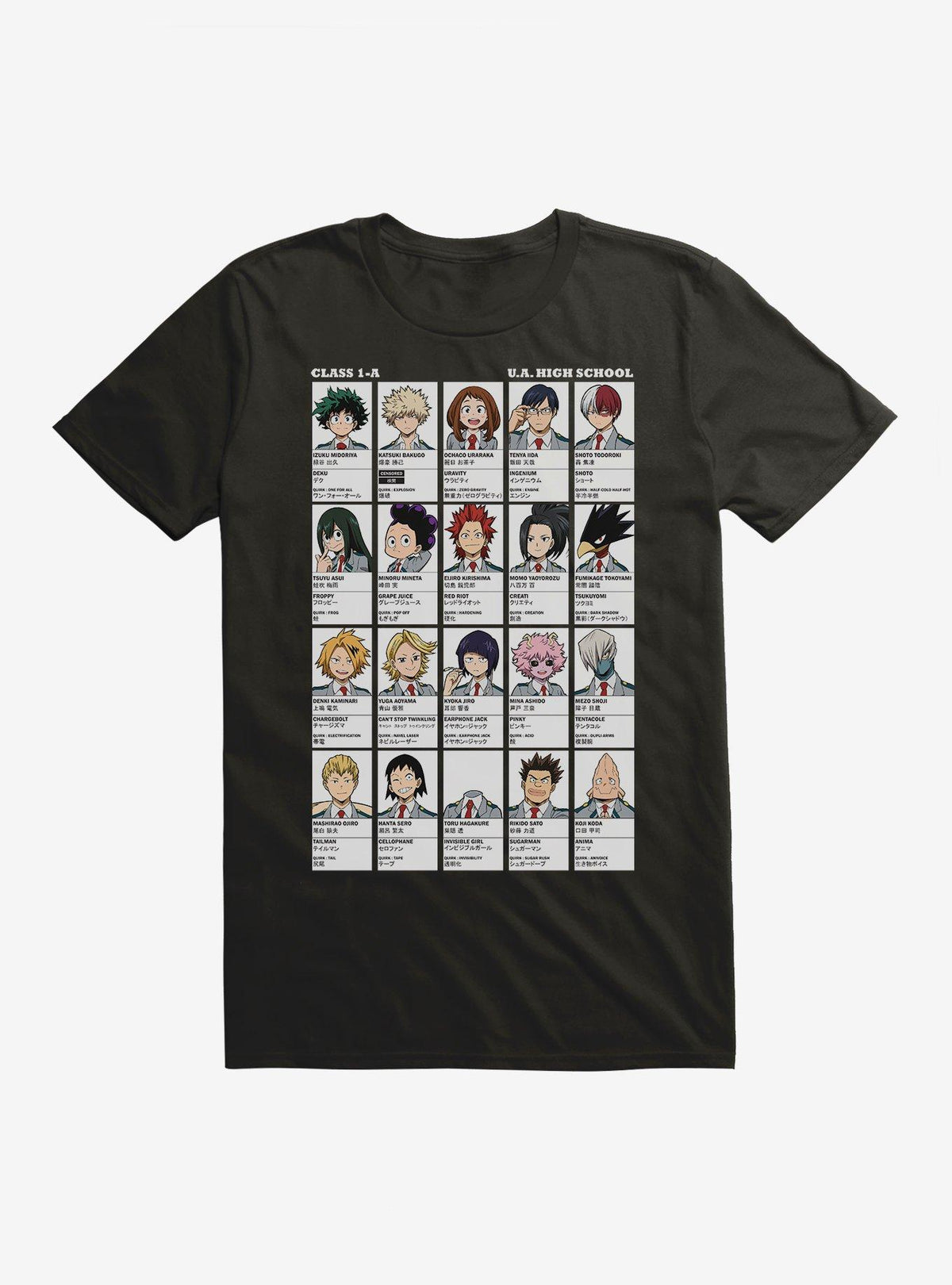 hero anime Class 1-A Quirk Photos Extra Soft T-Shirt
