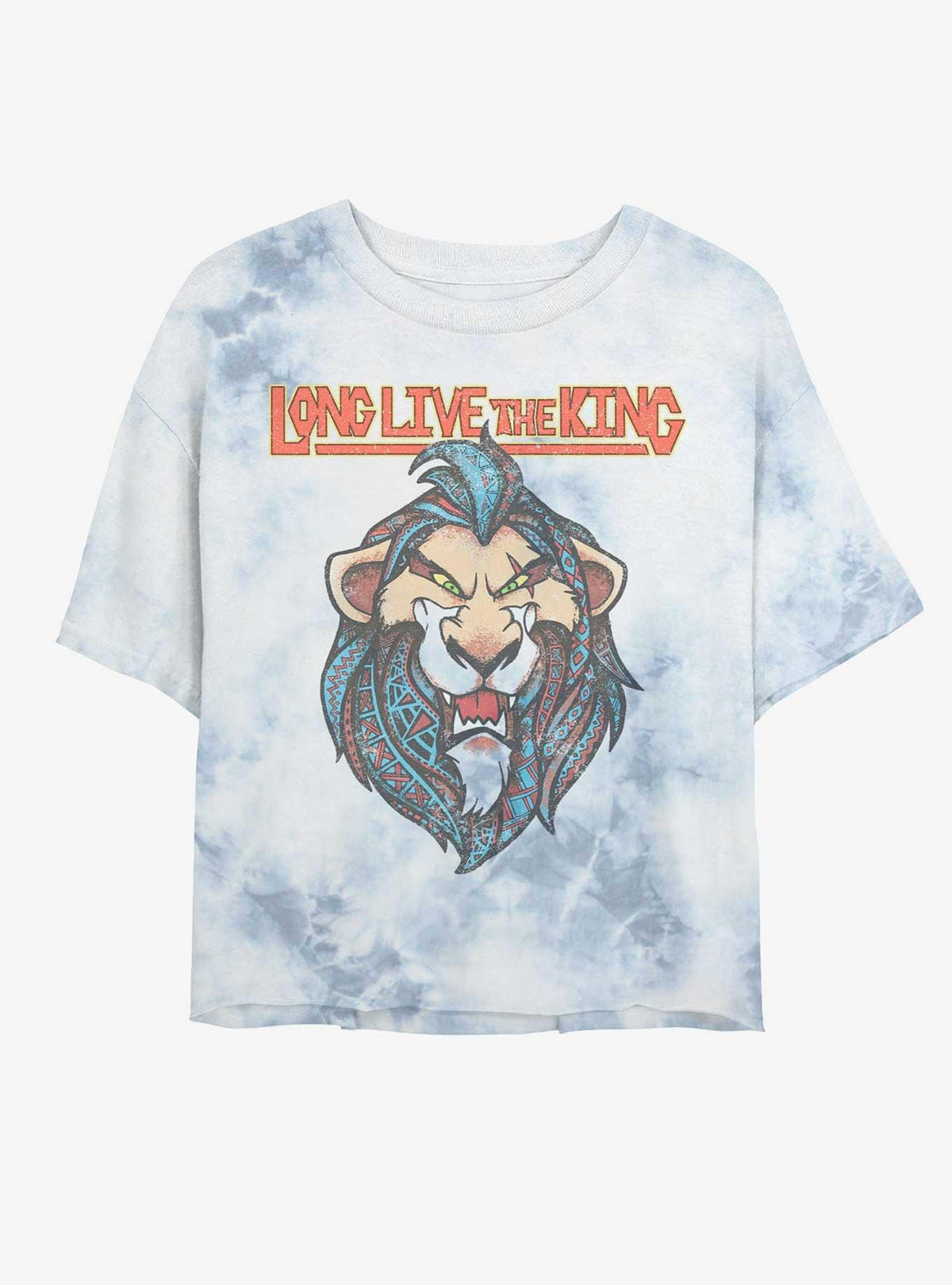 The Lion King Retro Scar Girls Tie-Dye Crop T-Shirt
