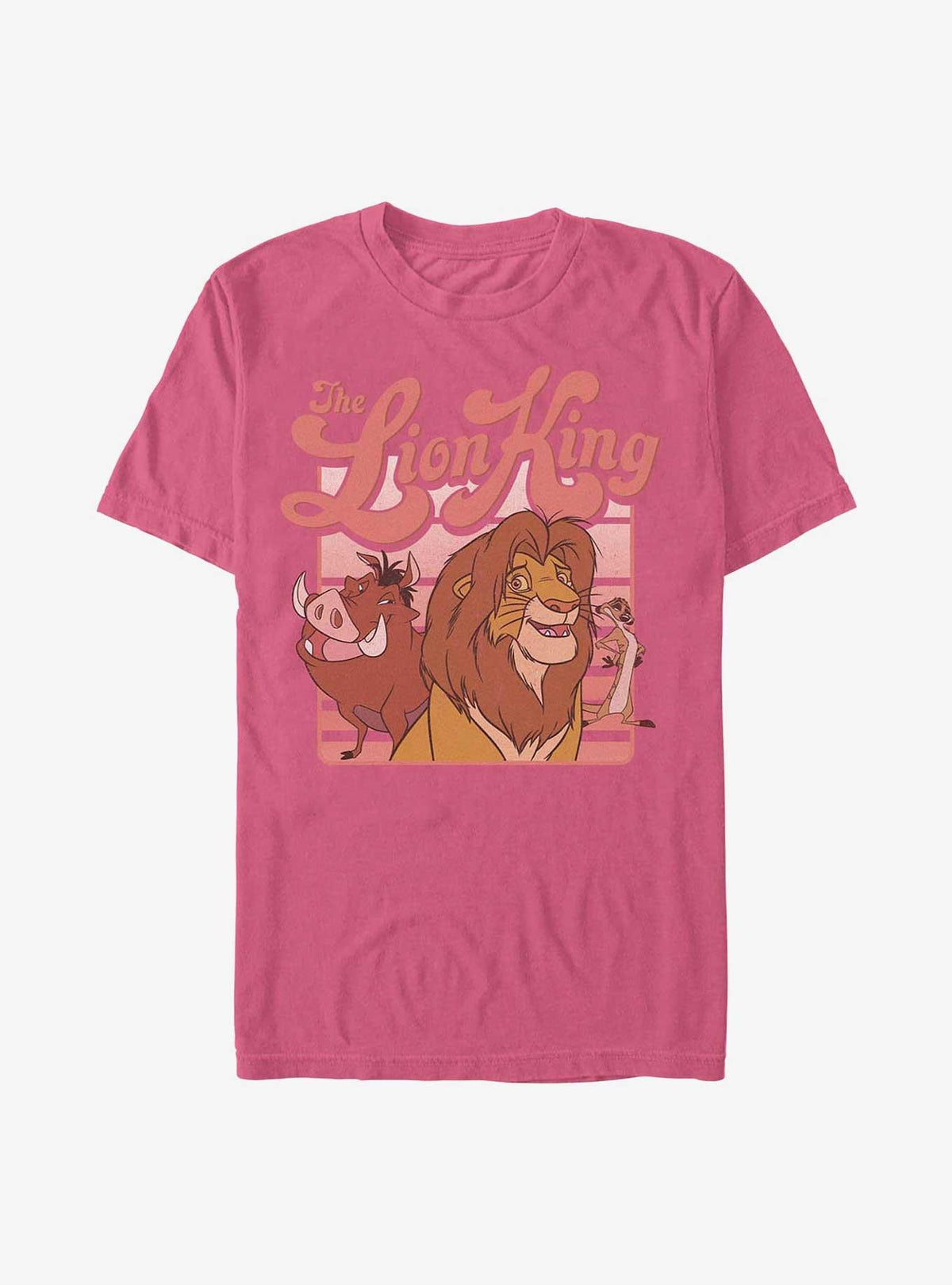 The Lion King Group Retro Stripe Garment Dye T-Shirt