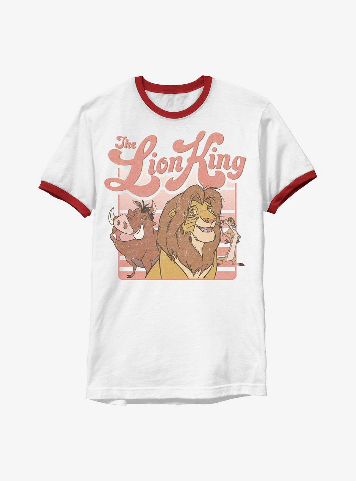The Lion King Group Retro Stripe Ringer T-Shirt