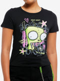 Invader Zim GIR Scribbles Girls T-Shirt
