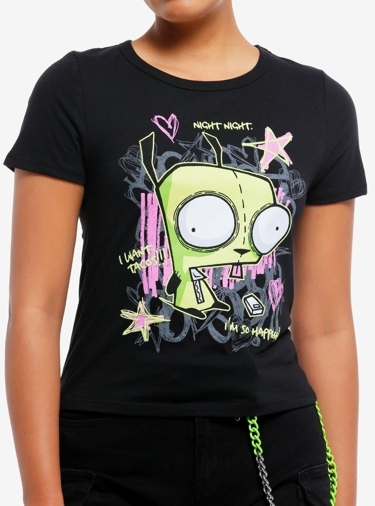 Invader Zim GIR Scribbles Girls T-Shirt