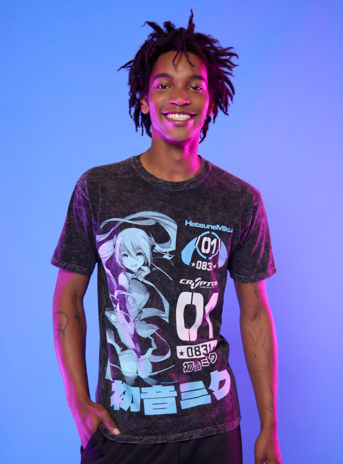 Hatsune Miku Jumbo Graphic Mineral Wash T-Shirt