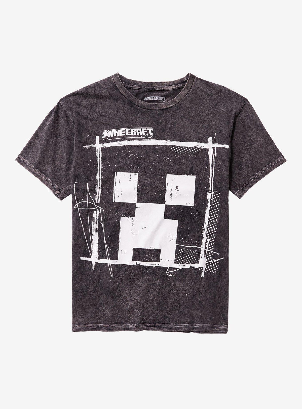 block building gamer Creeper Mineral Wash T-Shirt