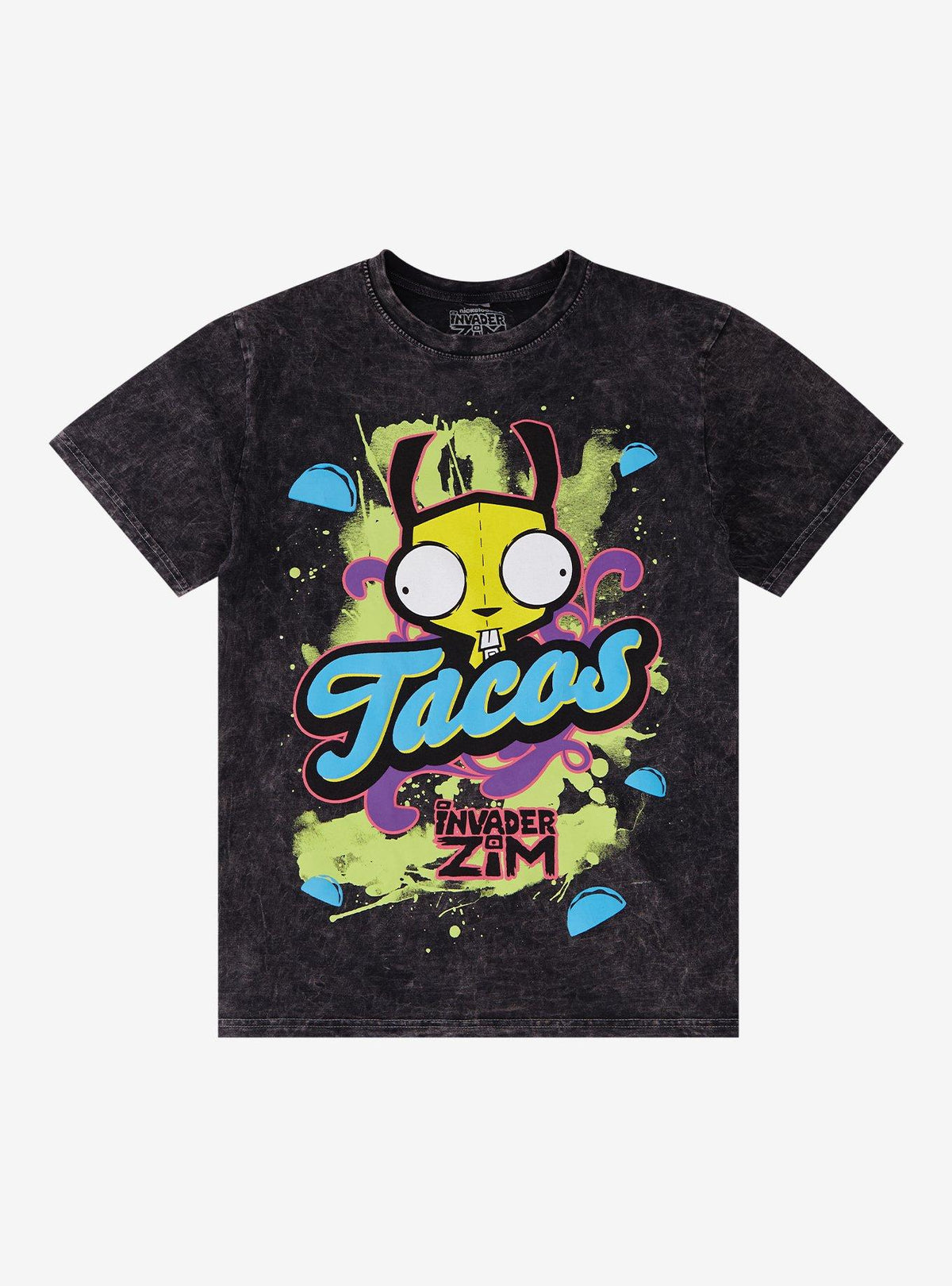 Invader Zim GIR Tacos Mineral Wash T-Shirt