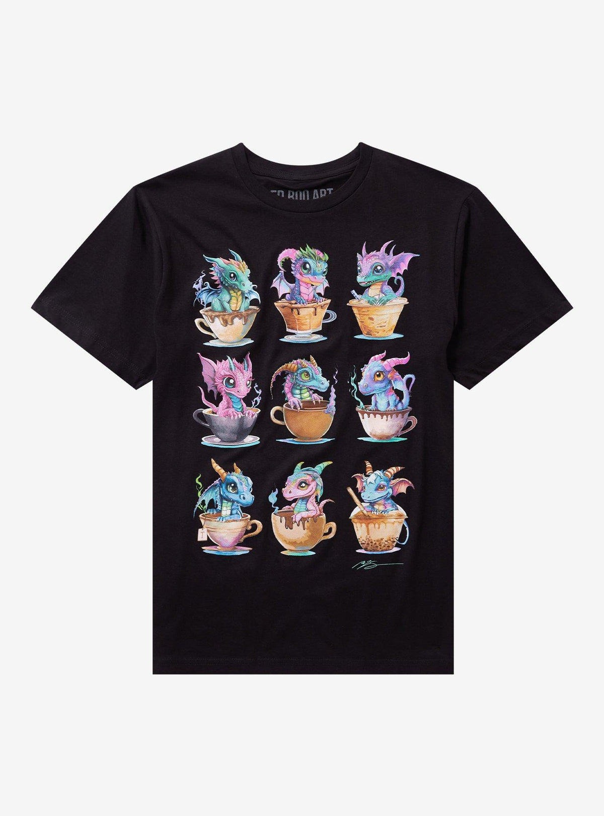 Teacup Dragons Girls T-Shirt By Red Roo Art