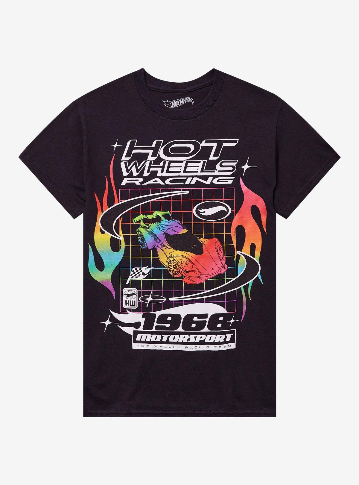 Hot Wheels Rainbow Race Car Girls T-Shirt