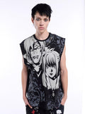 dark mystery anime Misa Rem Filigree Chain Muscle Tank Top