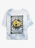 Electric State Cosmo Graphic Tie-Dye Girls Crop T-Shirt