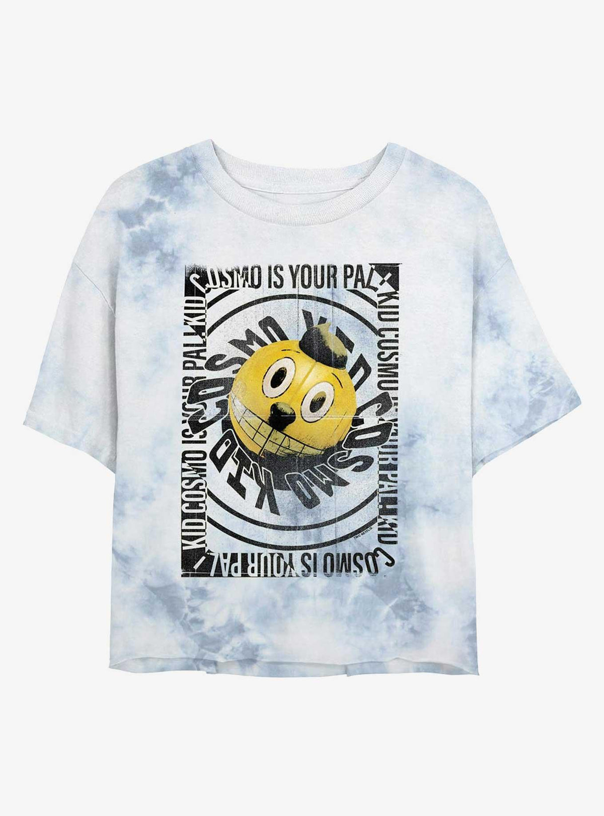 Electric State Cosmo Graphic Tie-Dye Girls Crop T-Shirt