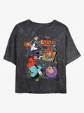 A Goofy Movie Retro Icons Girls Mineral Wash Crop T-Shirt