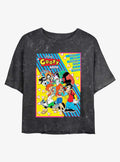 A Goofy Movie Retro Cast Girls Mineral Wash Crop T-Shirt