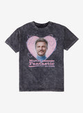 The Fantastic Four First Steps Mister Fantastic Hearts Mineral Wash T-Shirt