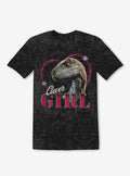 Jurassic Park Clever Girl Velociraptor Mineral Wash Girls T-Shirt