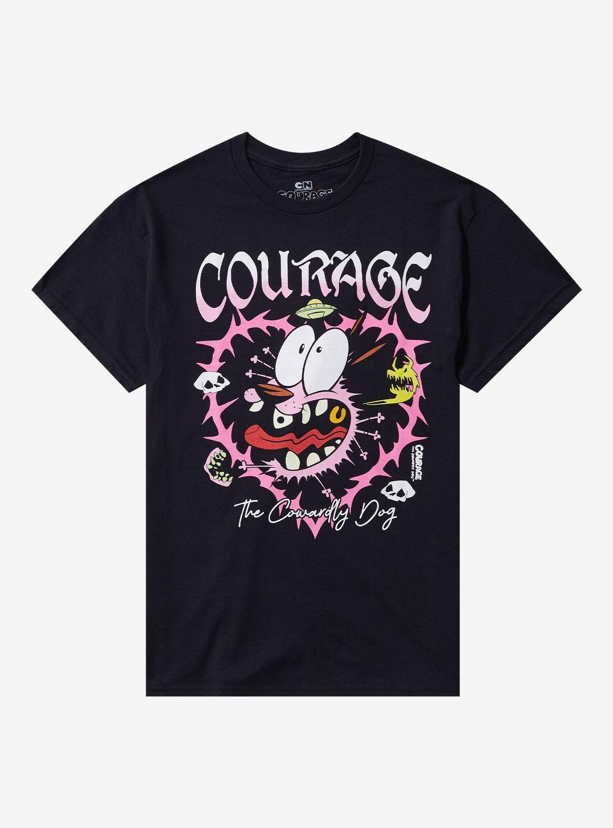 Courage The Cowardly Dog Spike Heart Girls T-Shirt