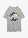 space adventure Retro May Falcon Girls Oversized T-Shirt