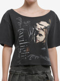 Twilight Jumbo Print Off-Shoulder Girls T-Shirt
