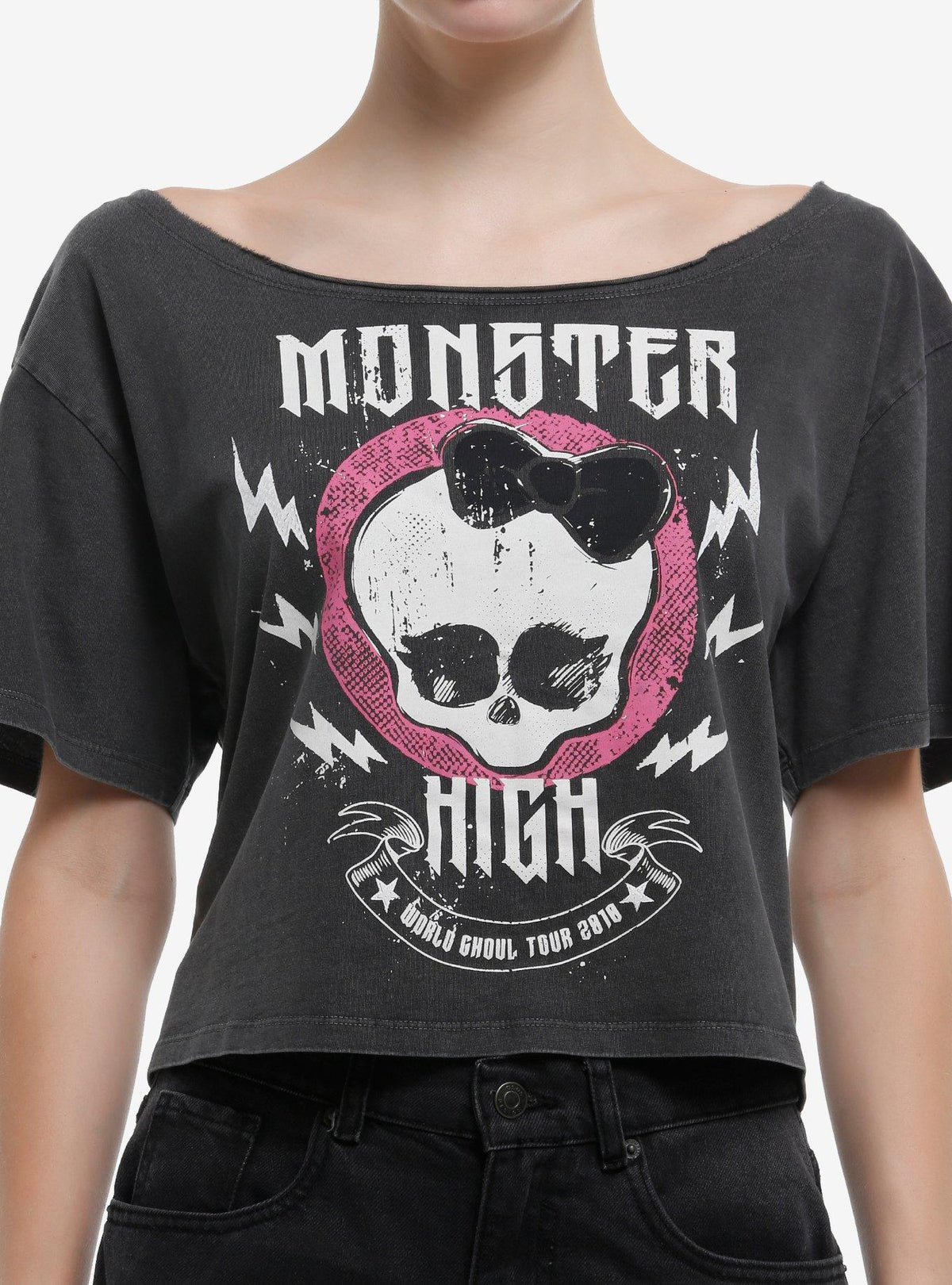 monster school Skullette Off-The-Shoulder Girls T-Shirt