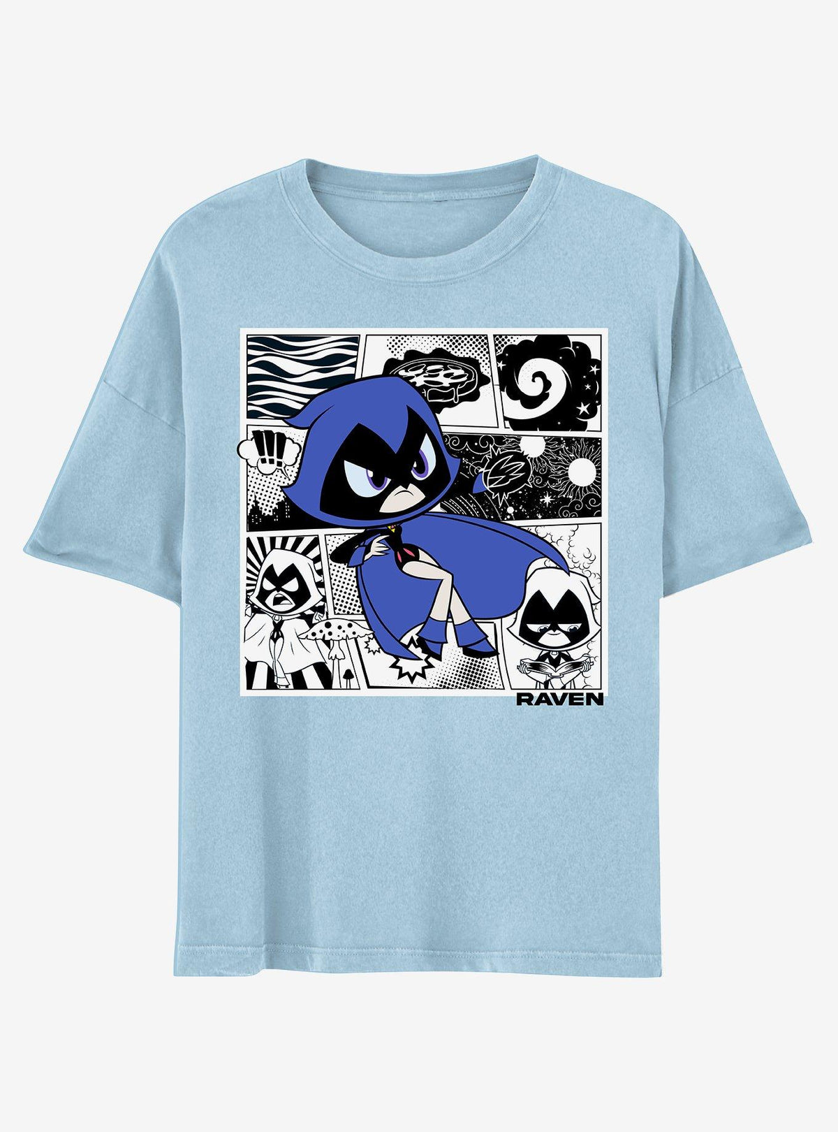 Teen Titans Go Raven Comic Collage Girls T-Shirt
