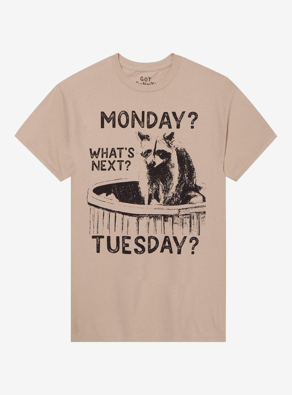 Raccoon Days Of The Week T-Shirt By Got Funny