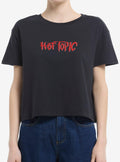 Retro Hot Topic Logo Girls Boxy Crop T-Shirt
