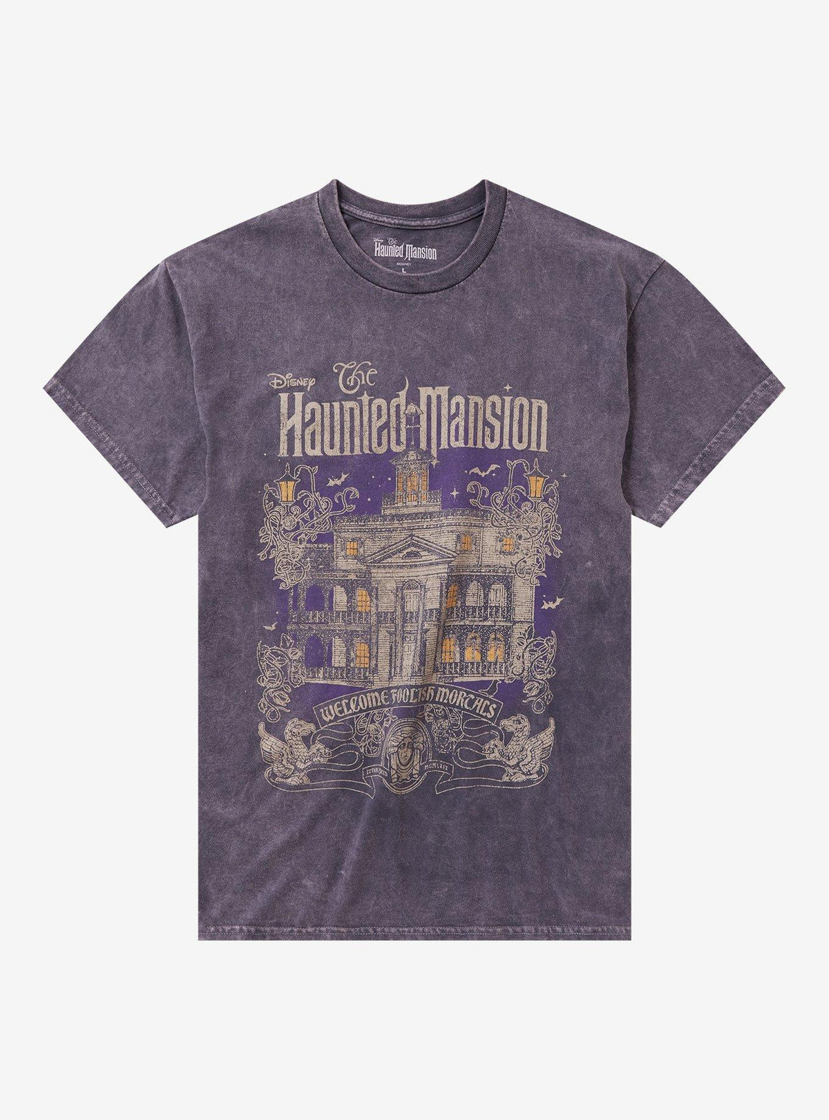 The Haunted Mansion Vintage Print Dark Wash Girls T-Shirt