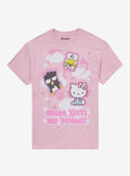 cute kitty And Friends Clouds Airbrush Girls T-Shirt