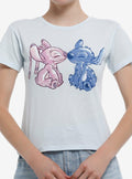 cute blue alien Angel Kiss Girls Baby T-Shirt