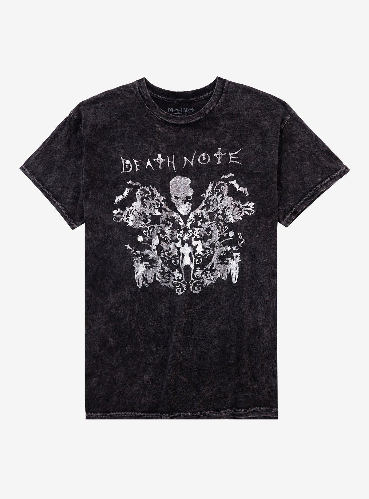 dark mystery anime Silver Foil Filigree Dark Wash Girls T-Shirt