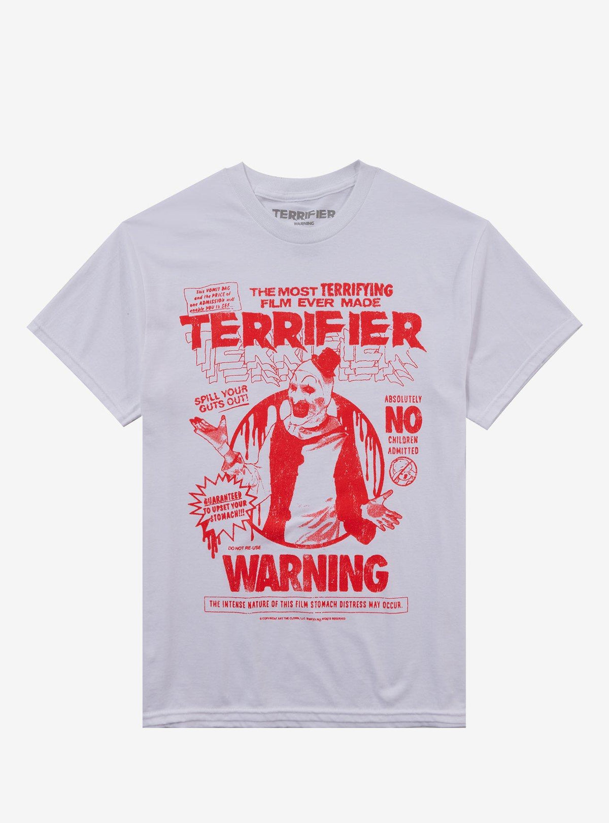 Fright Rags Terrifier Warning T-Shirt