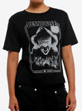 IT Welcome To Derry Pennywise Portrait Crop Girls T-Shirt
