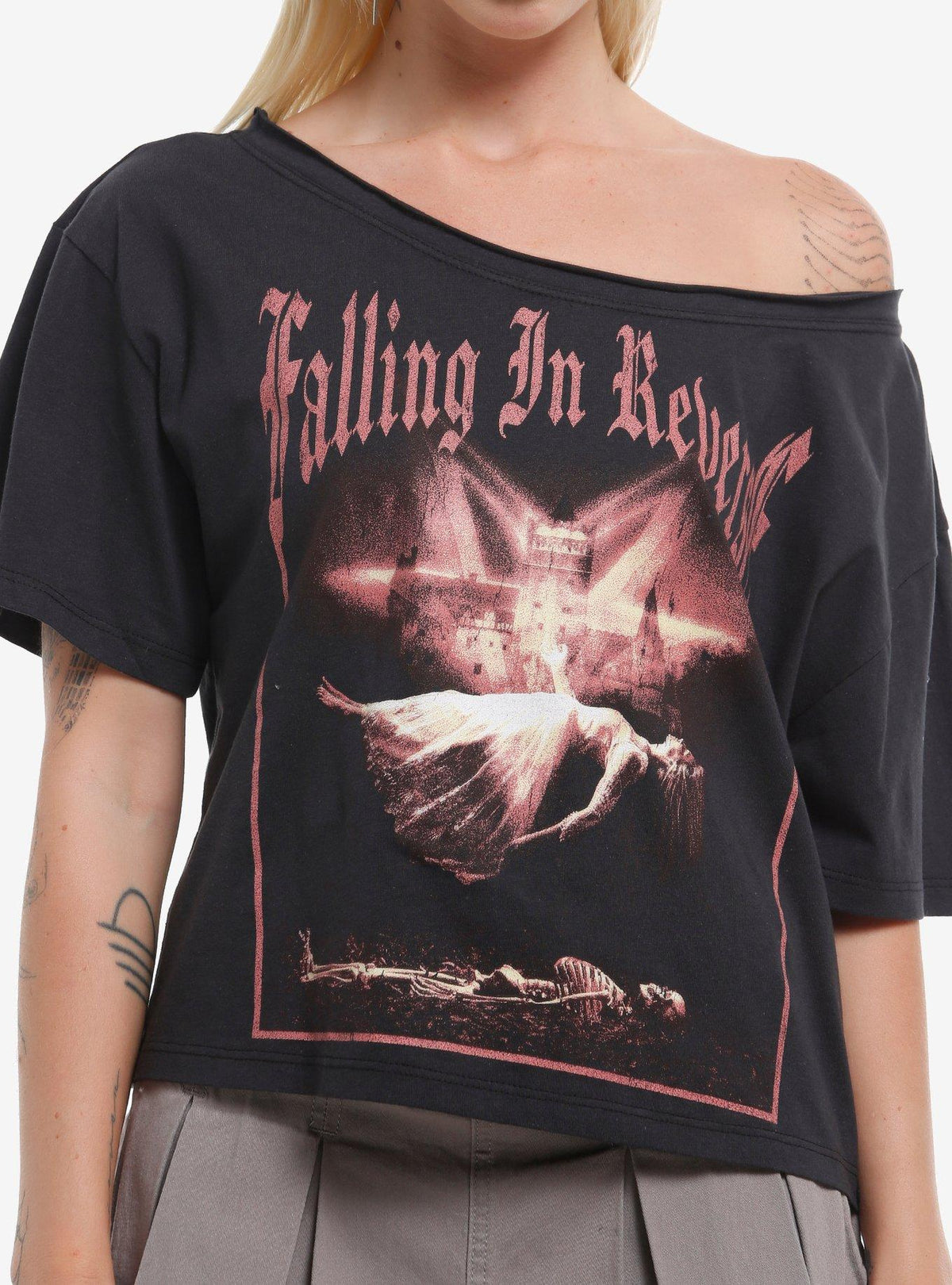 Falling In Reverse Floating Girls Off-Shoulder T-Shirt
