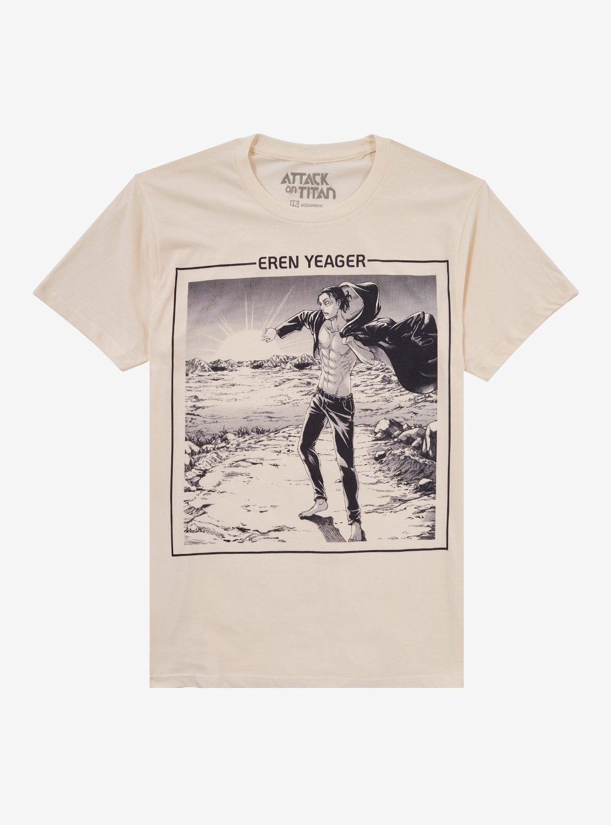 dark fantasy anime Eren Yeager Manga Panel T-Shirt
