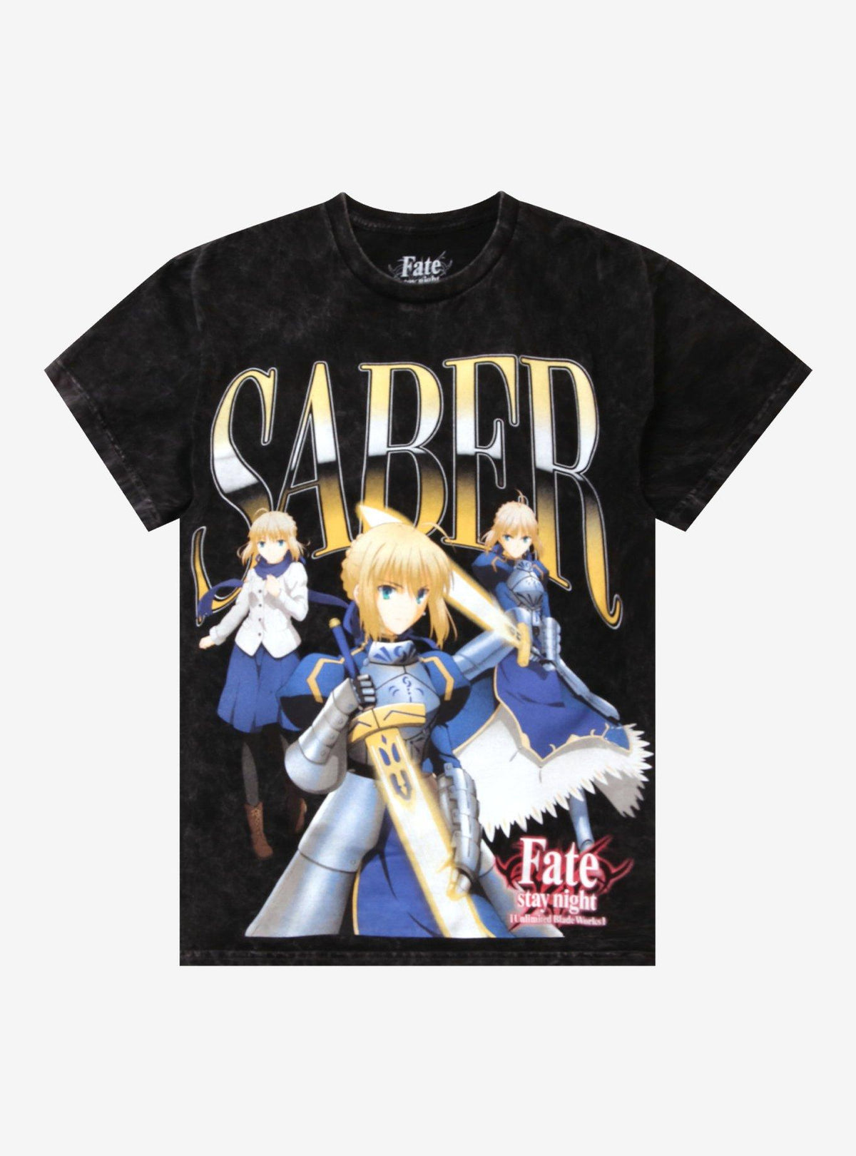 Fate Stay Night Unlimited Blade Works Saber Mineral Wash T-Shirt