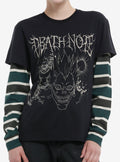 dark mystery anime Ryuk Stripe Girls Twofer Long-Sleeve T-Shirt