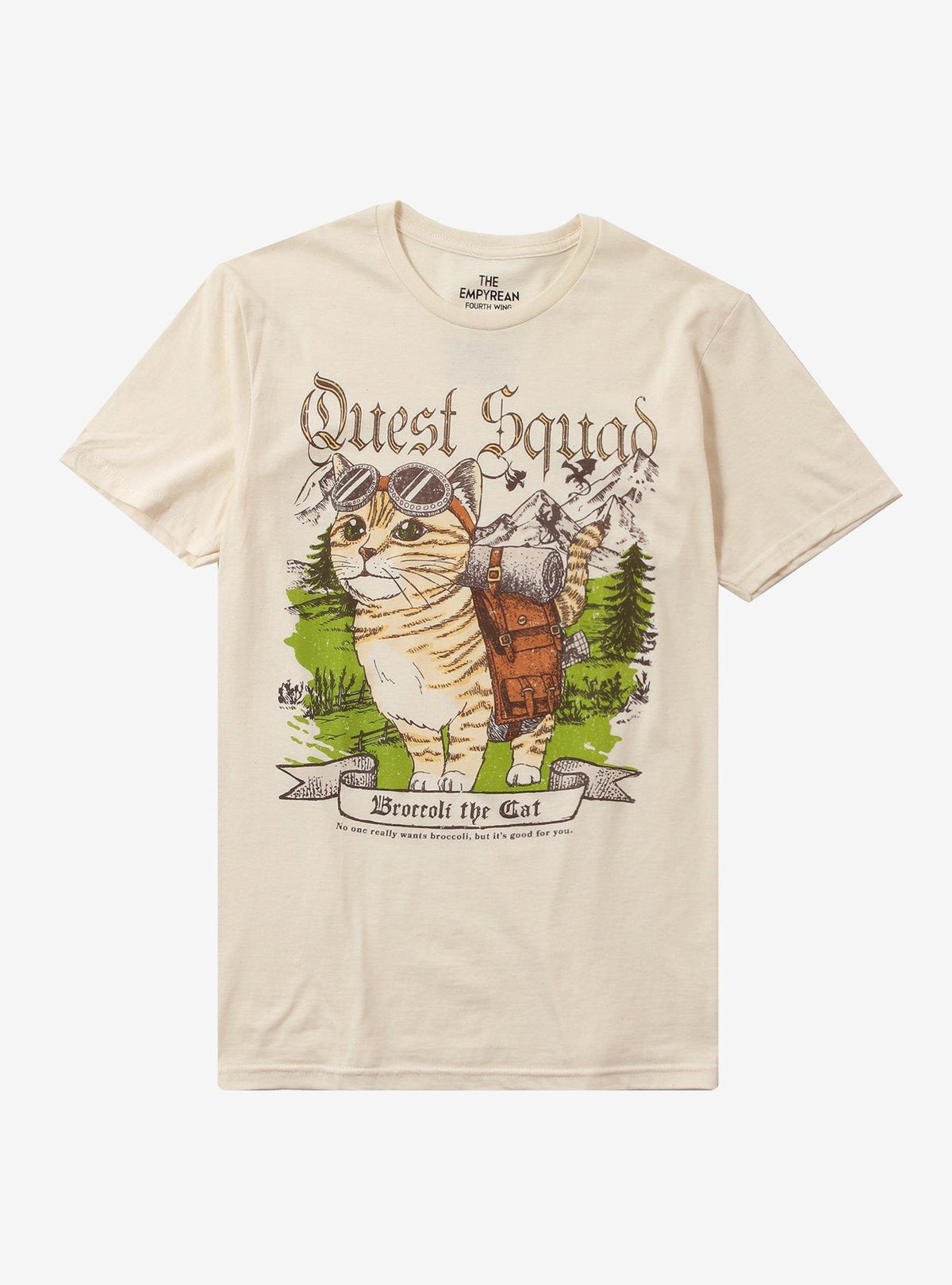 Fourth Wing Quest Squad Broccoli Girls T-Shirt