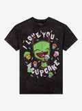 Invader Zim GIR Cupcakes Mineral Wash Girls T-Shirt