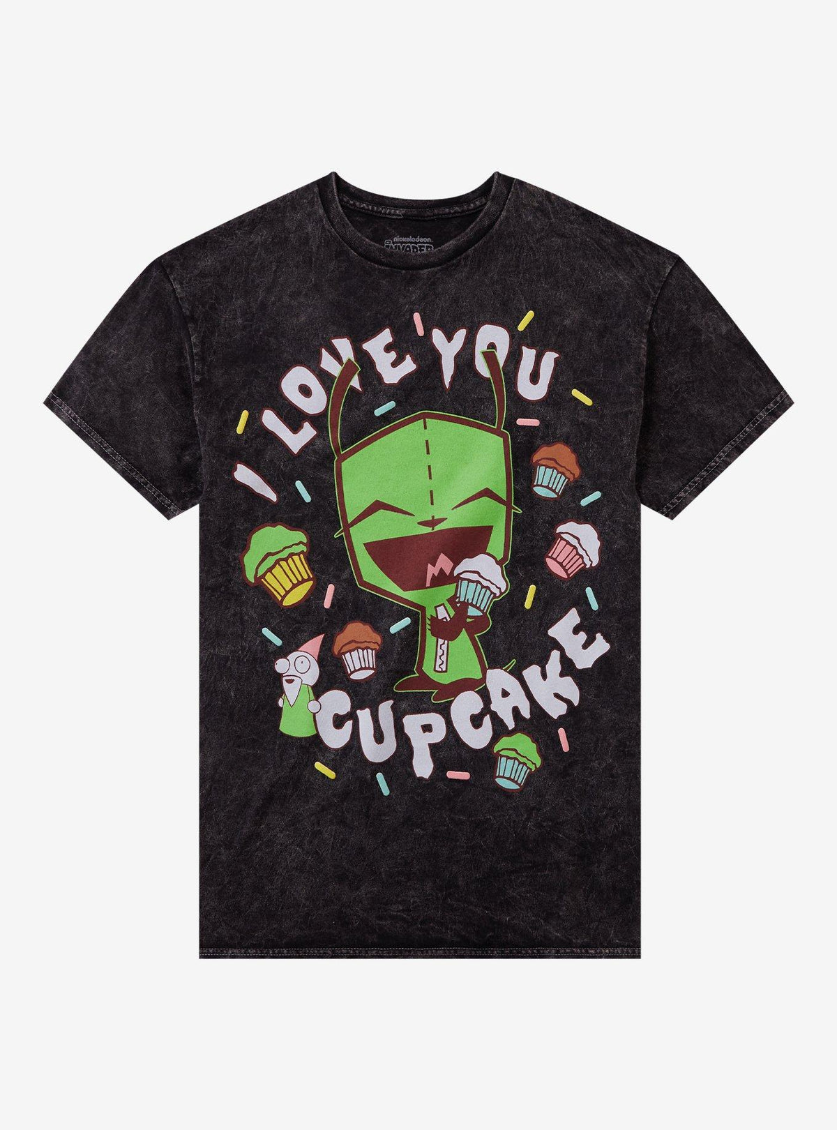 Invader Zim GIR Cupcakes Mineral Wash Girls T-Shirt