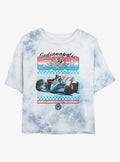 Indianapolis 500 Retro Sport Girls Tie-Dye Crop T-Shirt