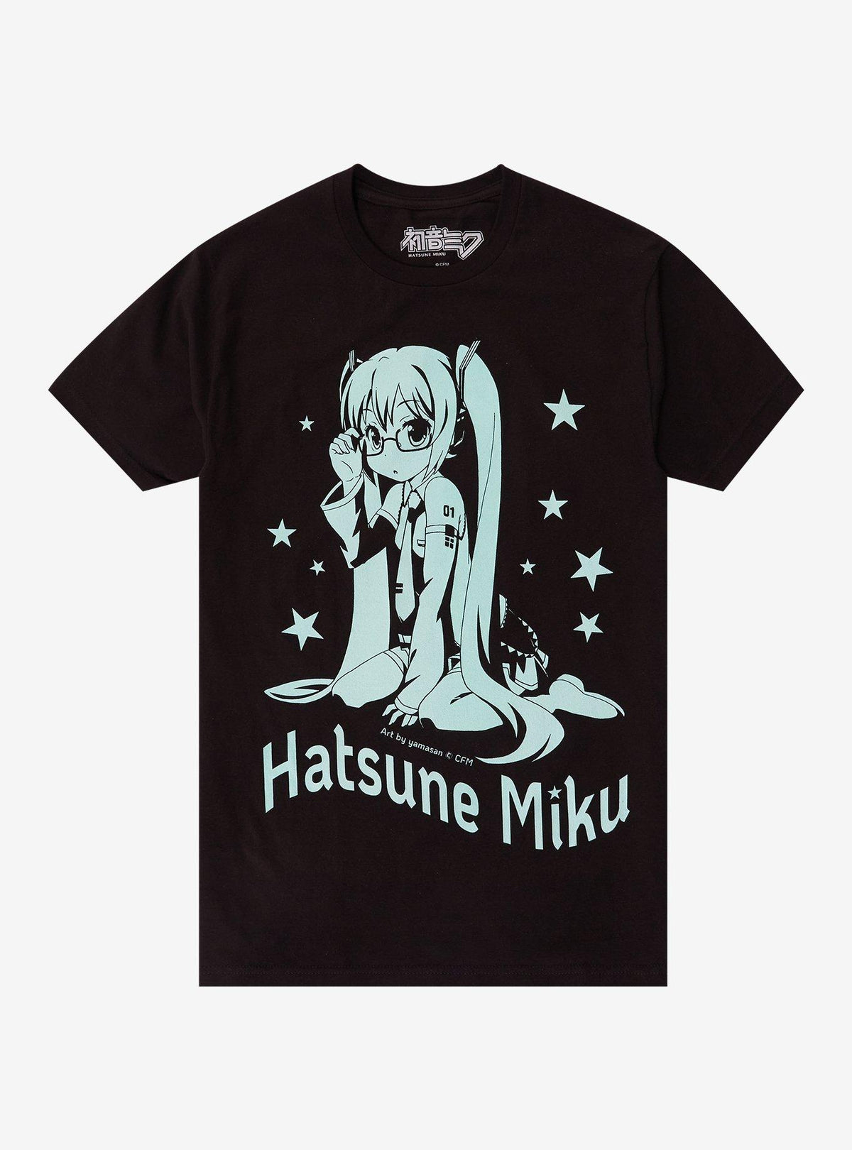 Hatsune Miku Glasses T-Shirt By Yamasan