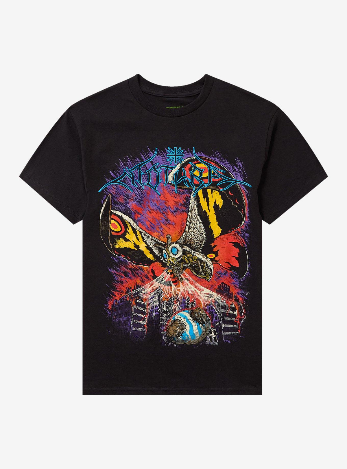 Ghost X Ghost Godzilla Mothra Metal T-Shirt