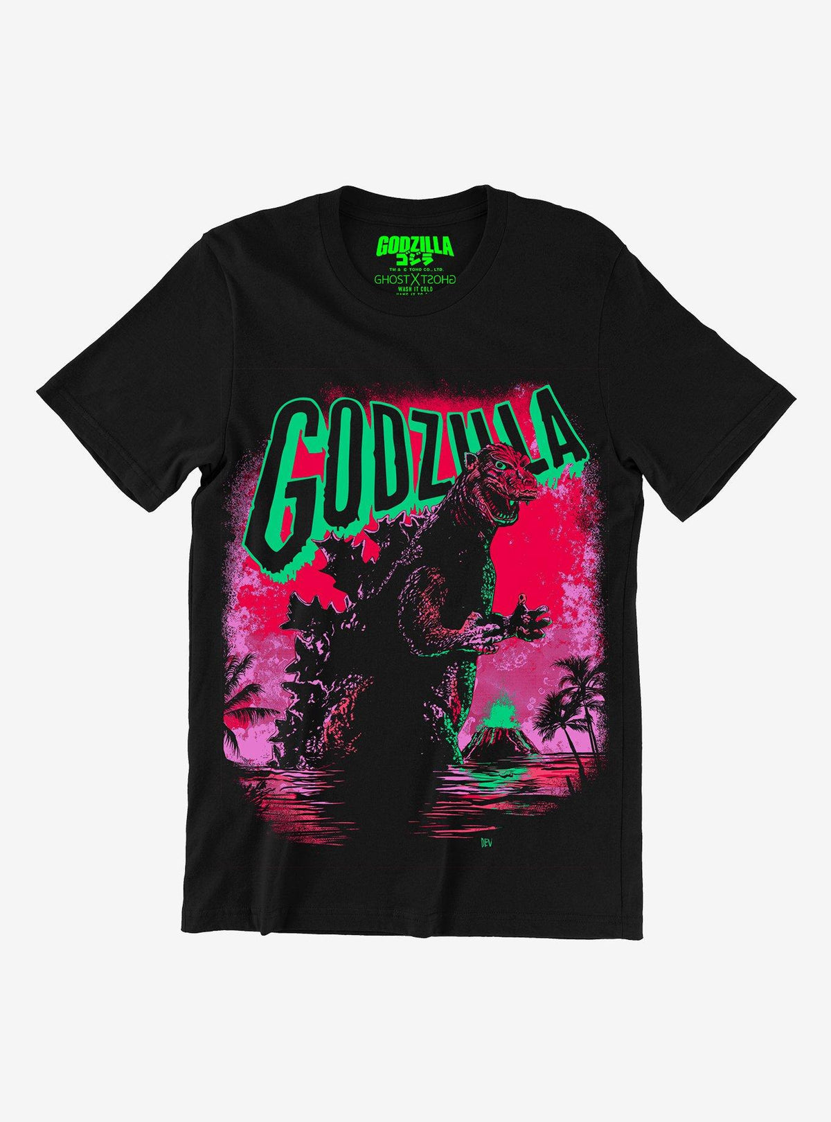 Ghost X Ghost Godzilla Portrait T-Shirt