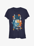 The Fantastic Four First Steps Retro Cosmic Power Girls T-Shirt